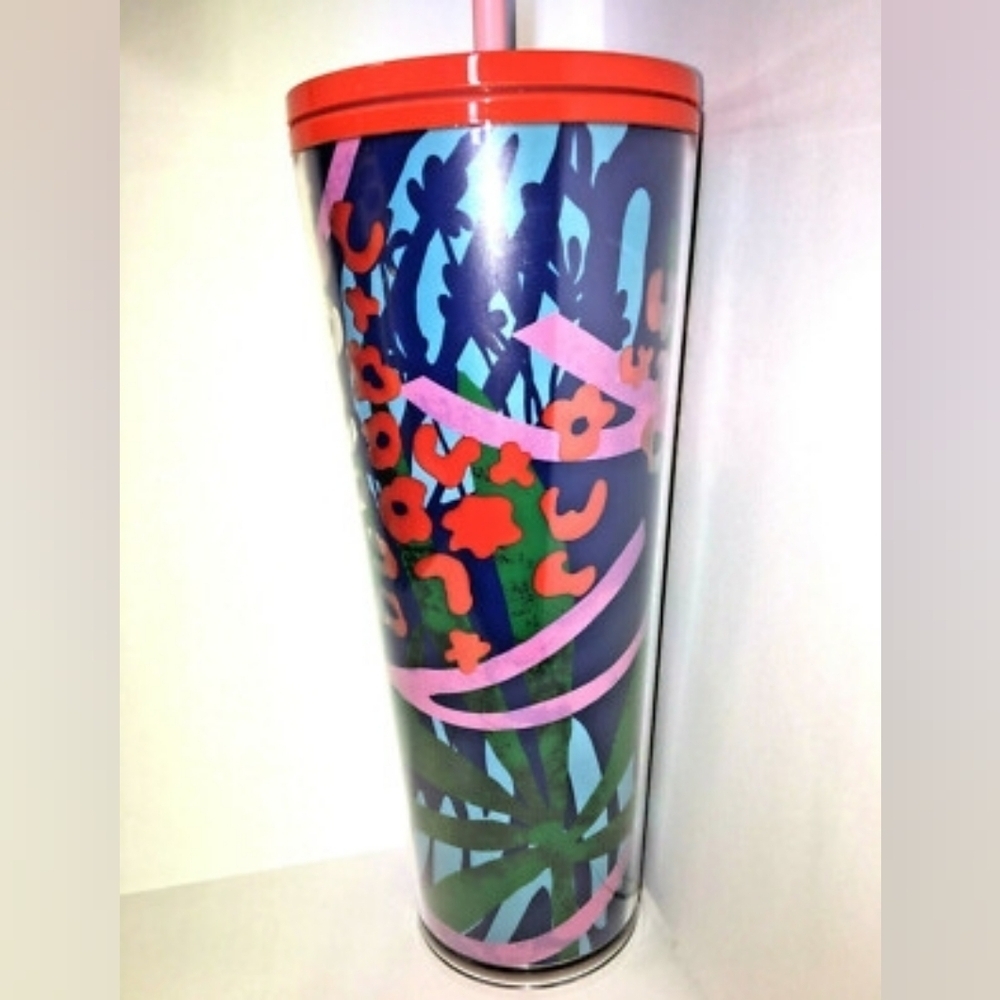 STARBUCKS Jungle Leopard 24oz Acrylic Tumbler